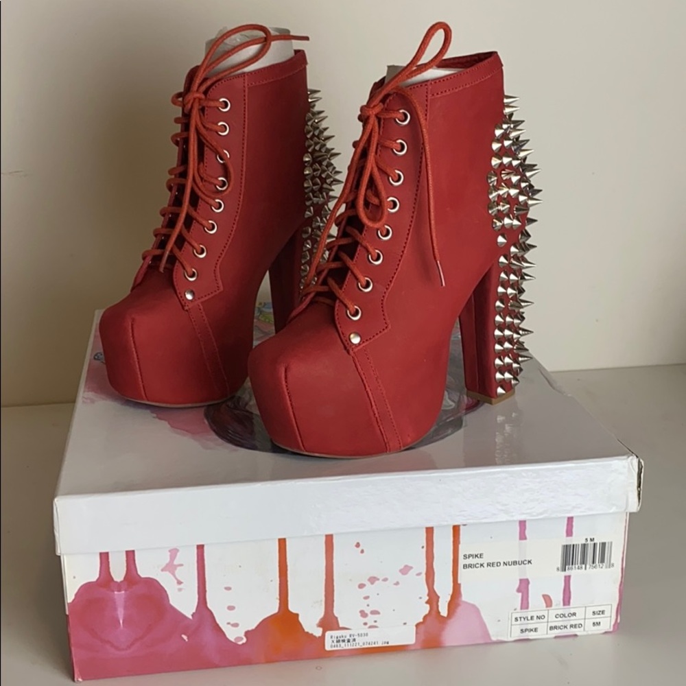 COPY - Jeffrey Campbell Lita Spike Red US5